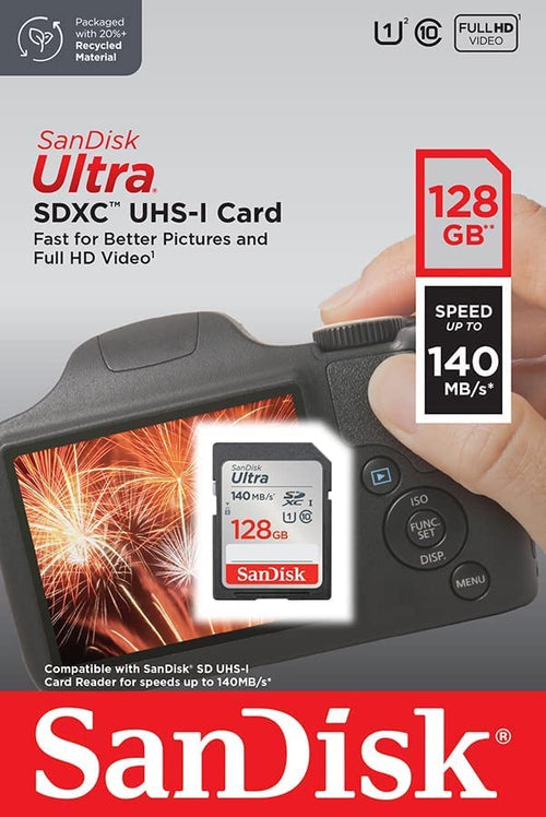 128GB SDXC Memory Card Bundle with Multi-Slot Card Reader